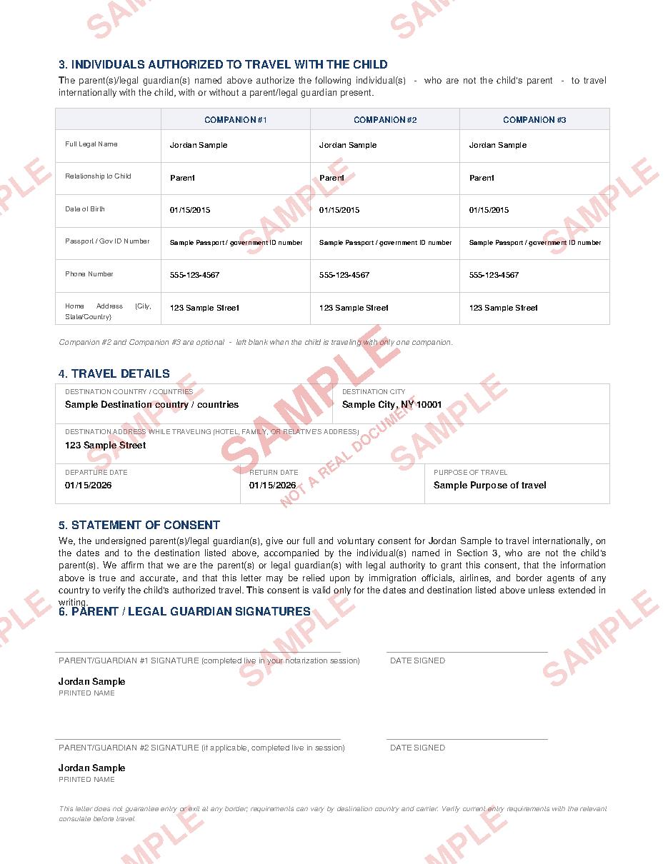Sample document page