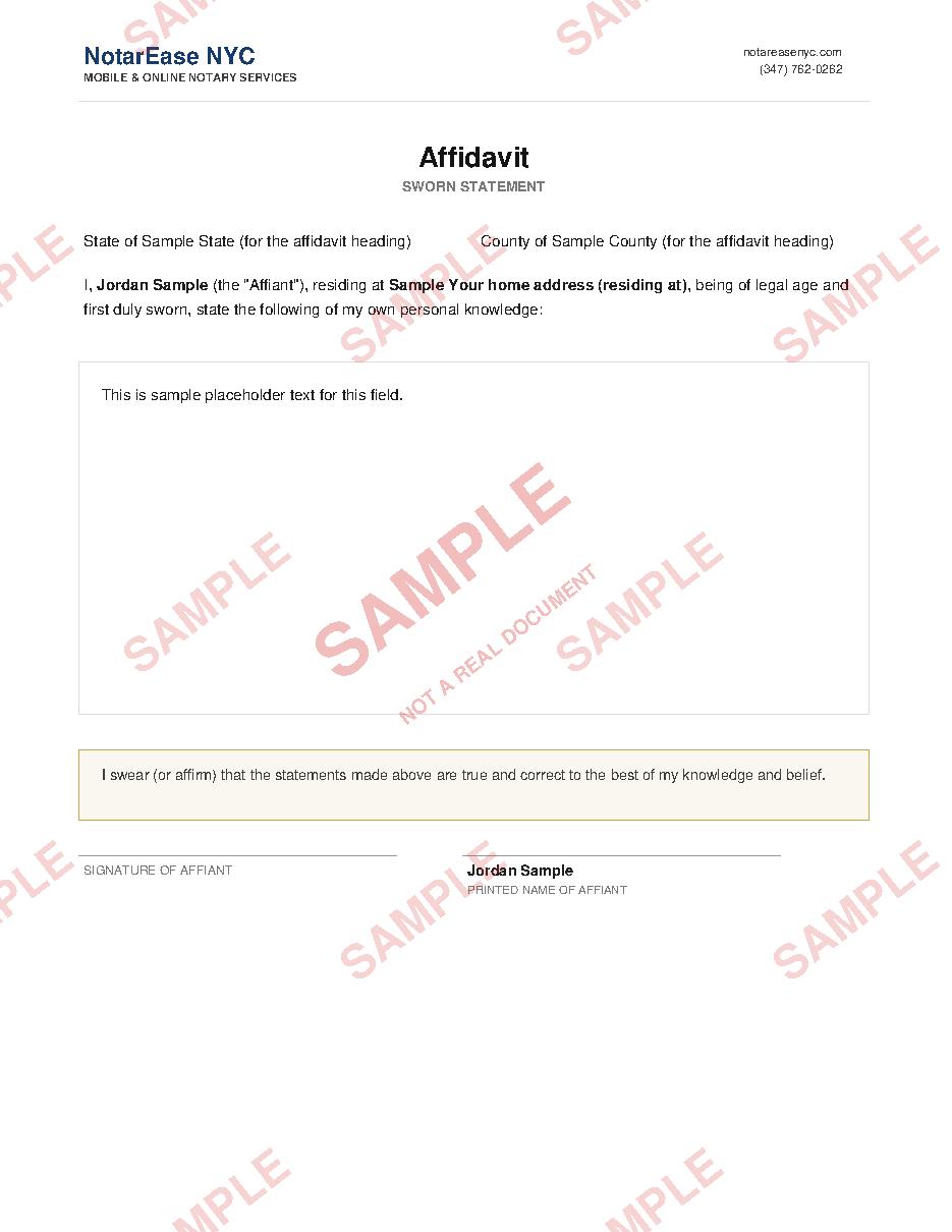 Sample document page