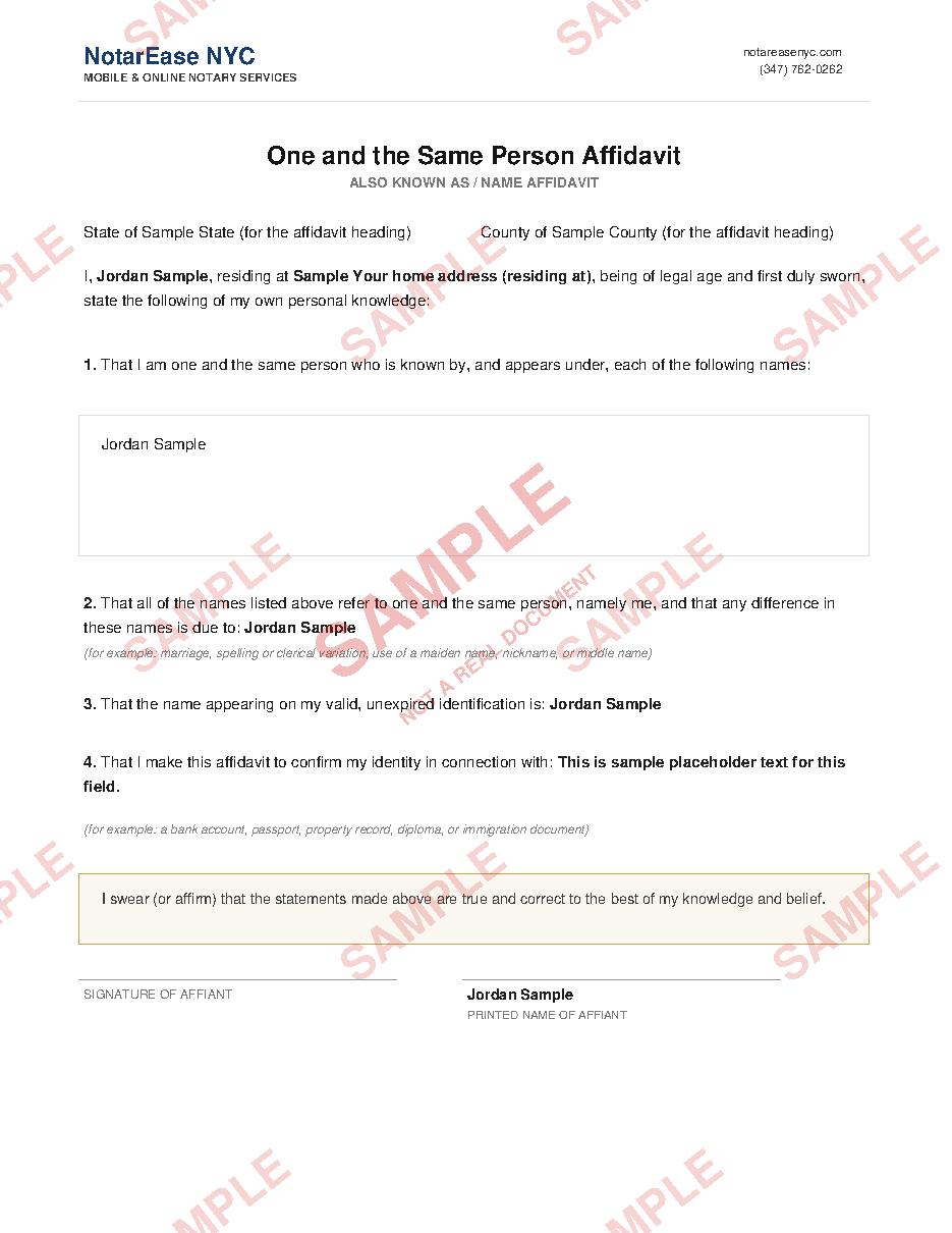Sample document page