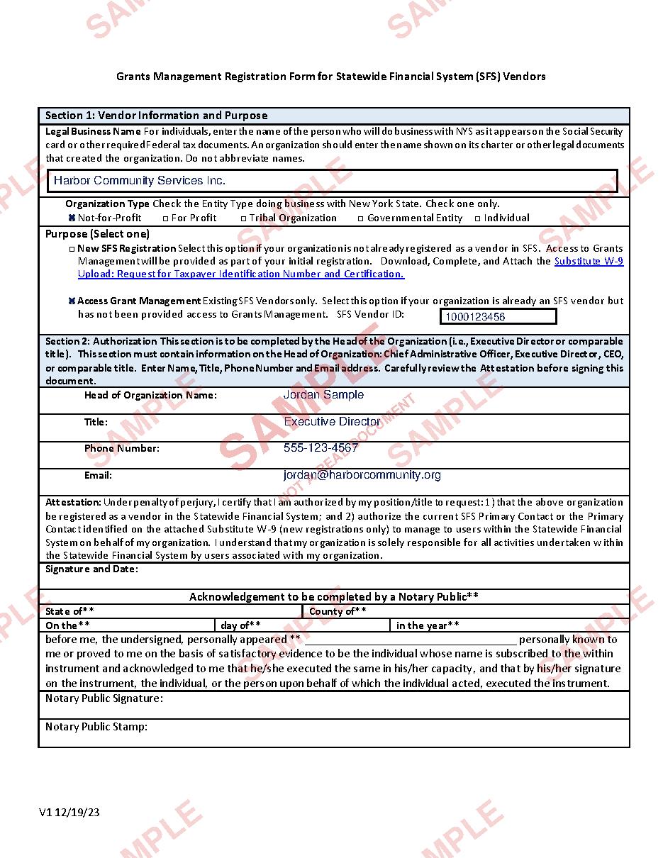 Sample document page