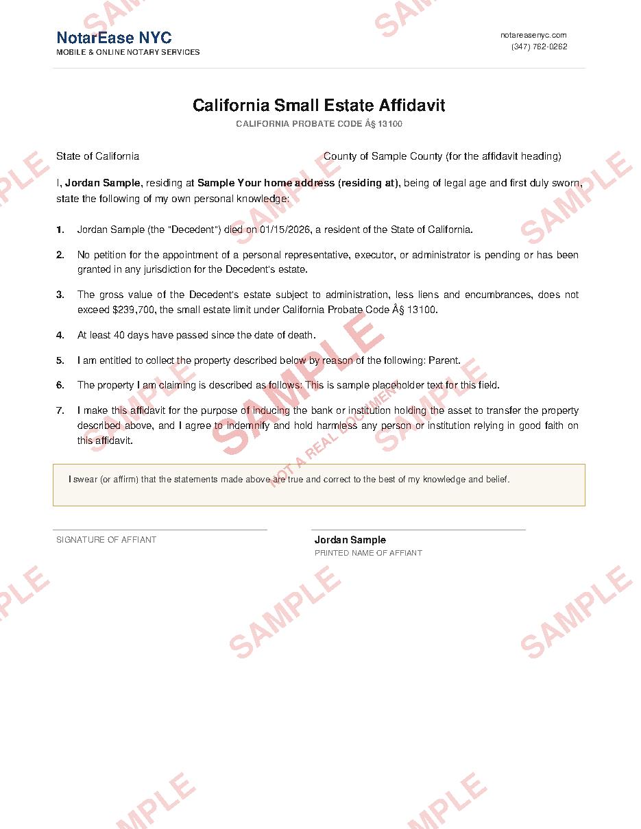 Sample document page