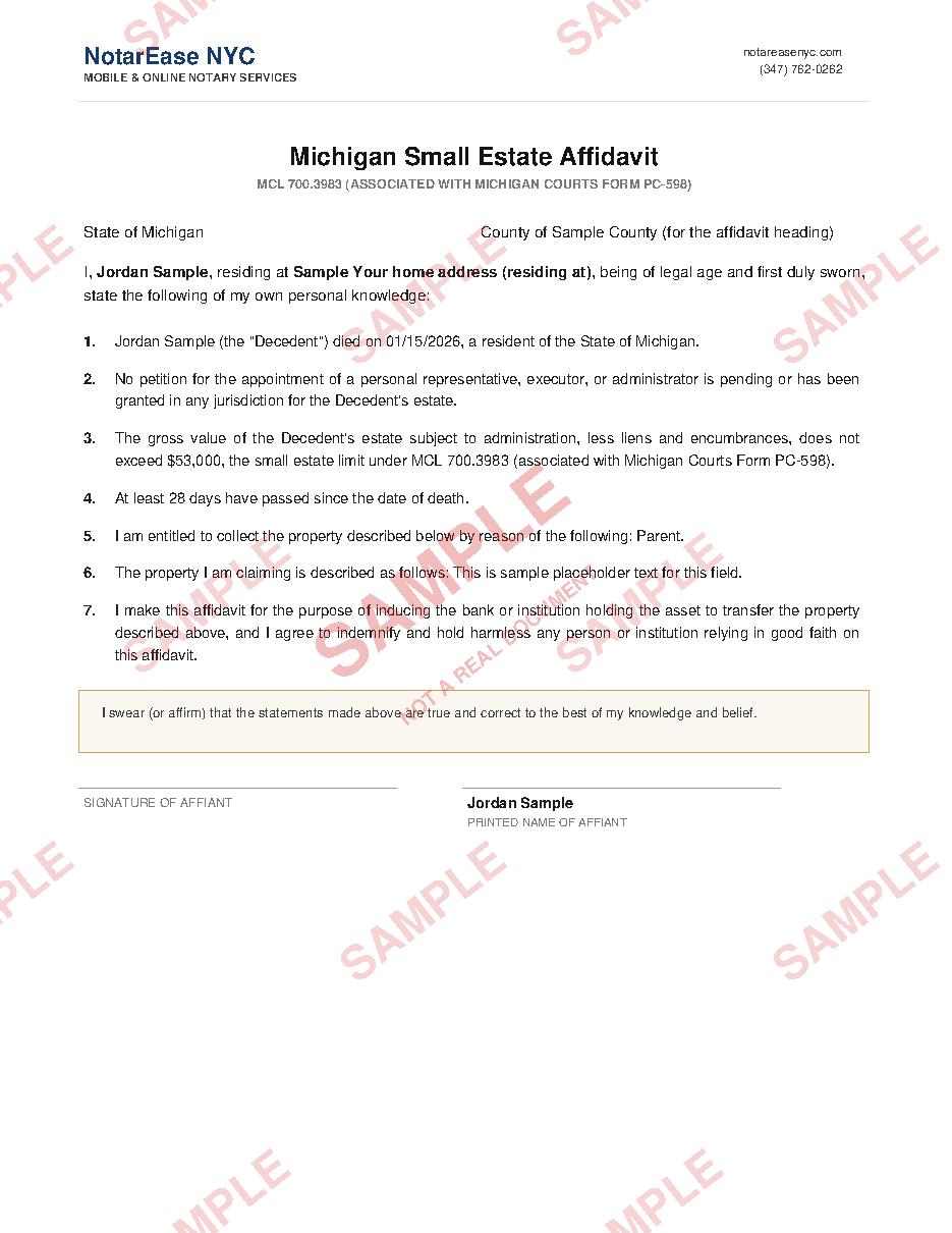 Sample document page
