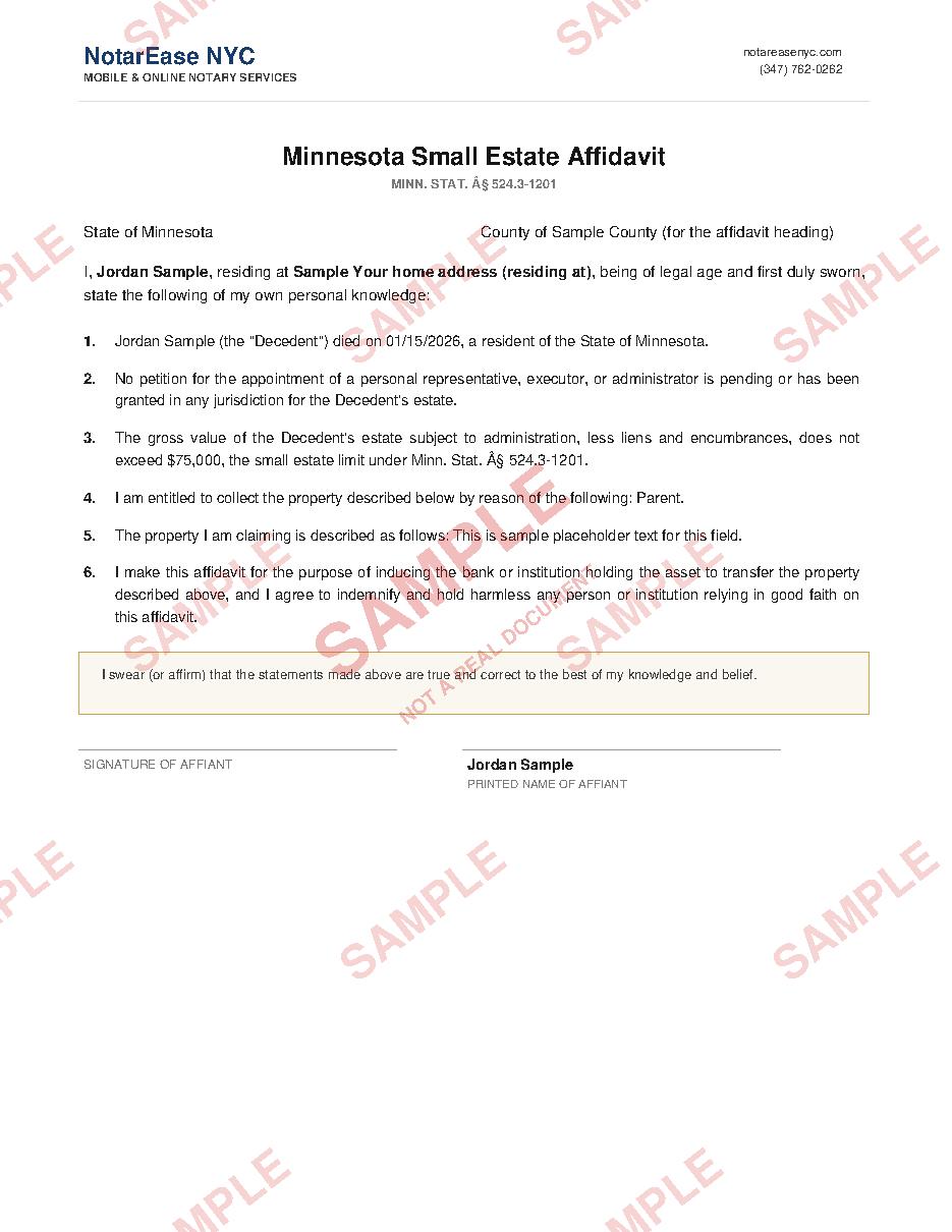 Sample document page