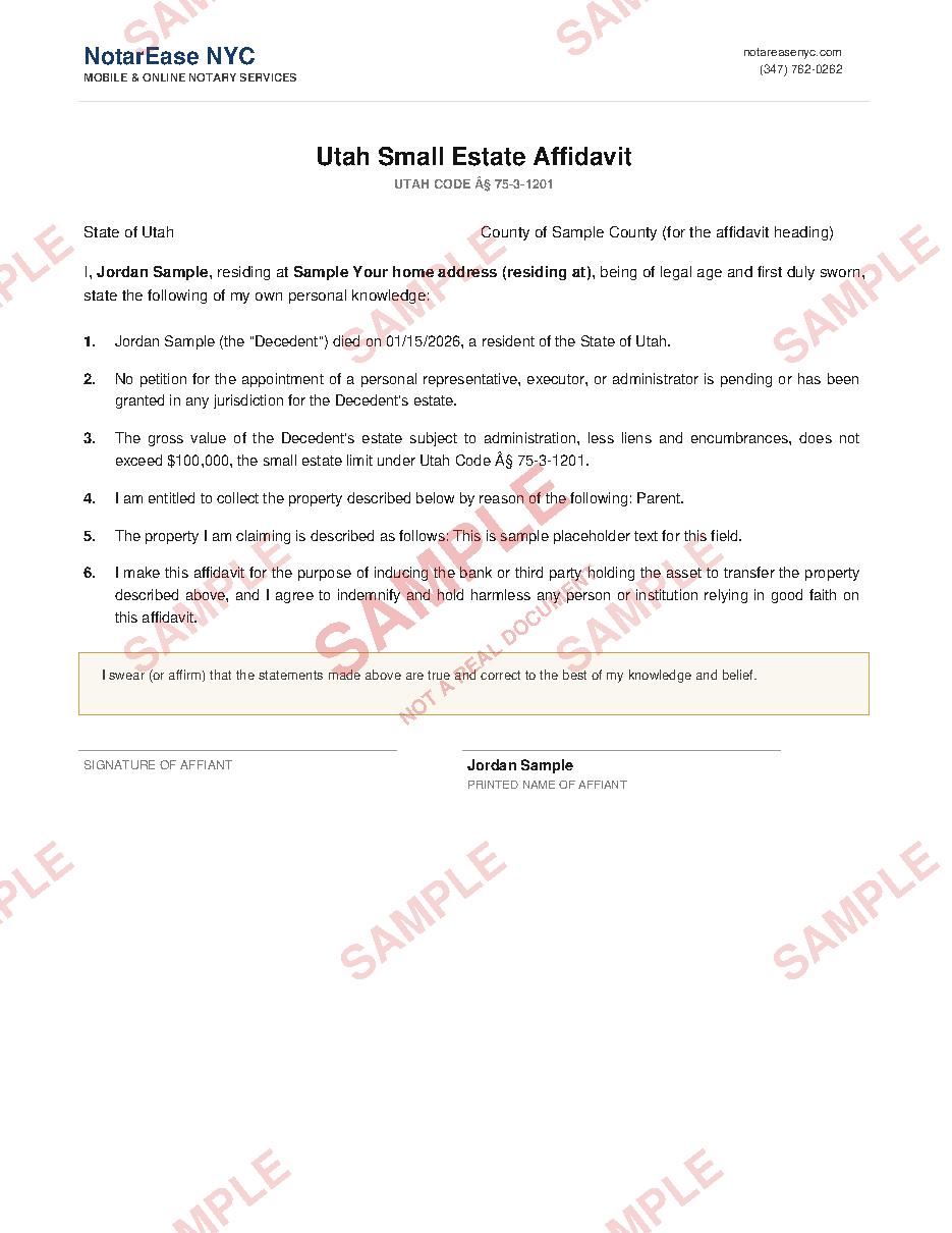 Sample document page