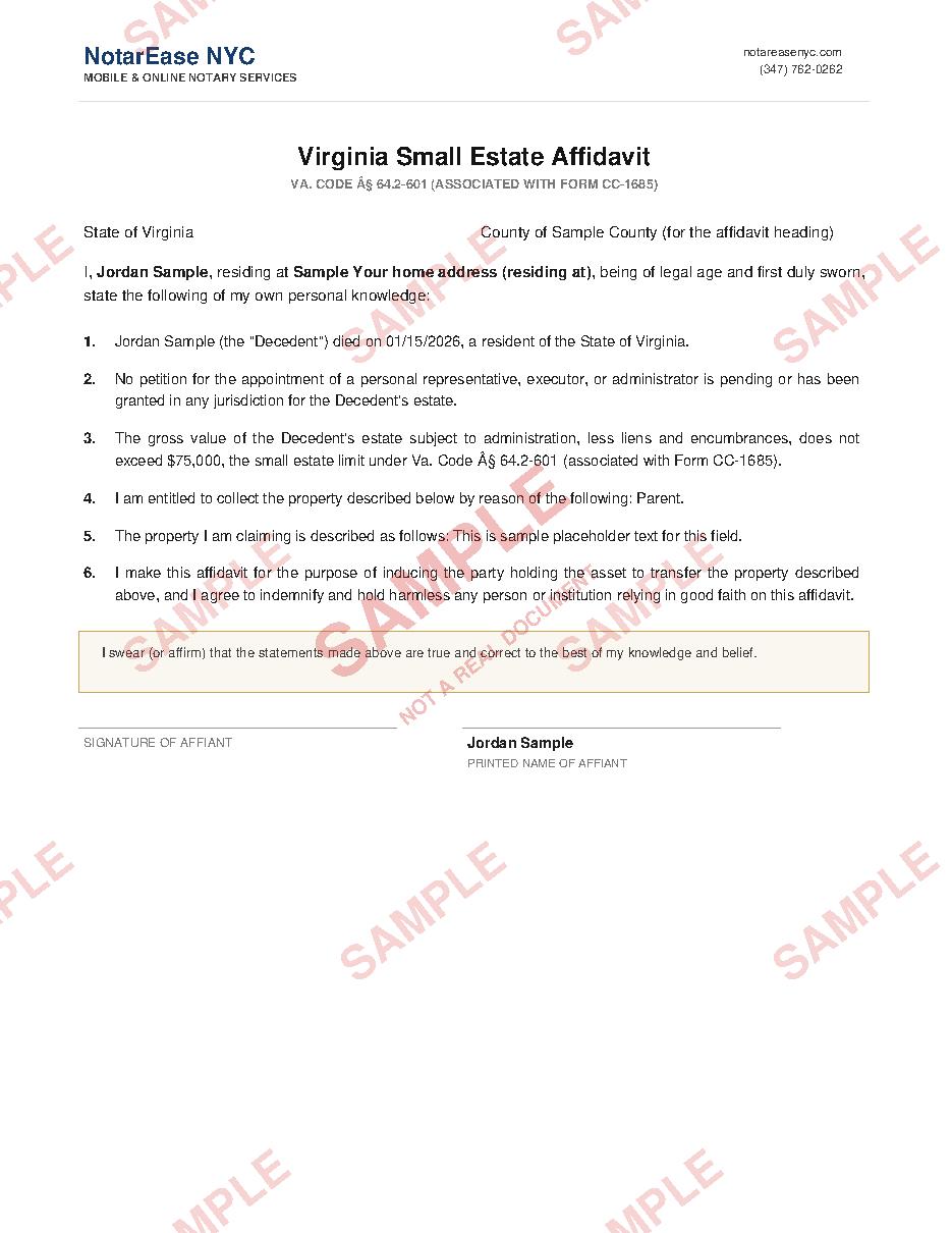 Sample document page